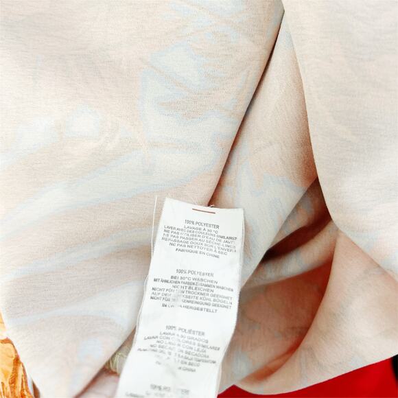 Pretty Little Thing Orange Floral Print Satin Cowl Neck Maxi Dress Size 8 - Picture 6 of 11